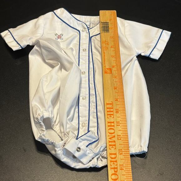 Petit Ami  Embroidered Baseball Baby Jersey Bubble Outfit Suit Newborn - Picture 3 of 3